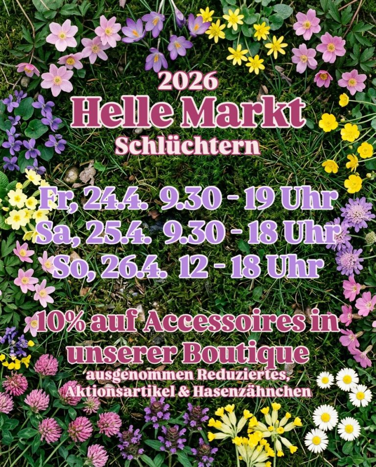 Helle Markt 2026 in Schlüchtern mit verkaufsoffenem Sonntag, Shopping, Essbuden, Konzerten, Kunstausstellungen und Theater.